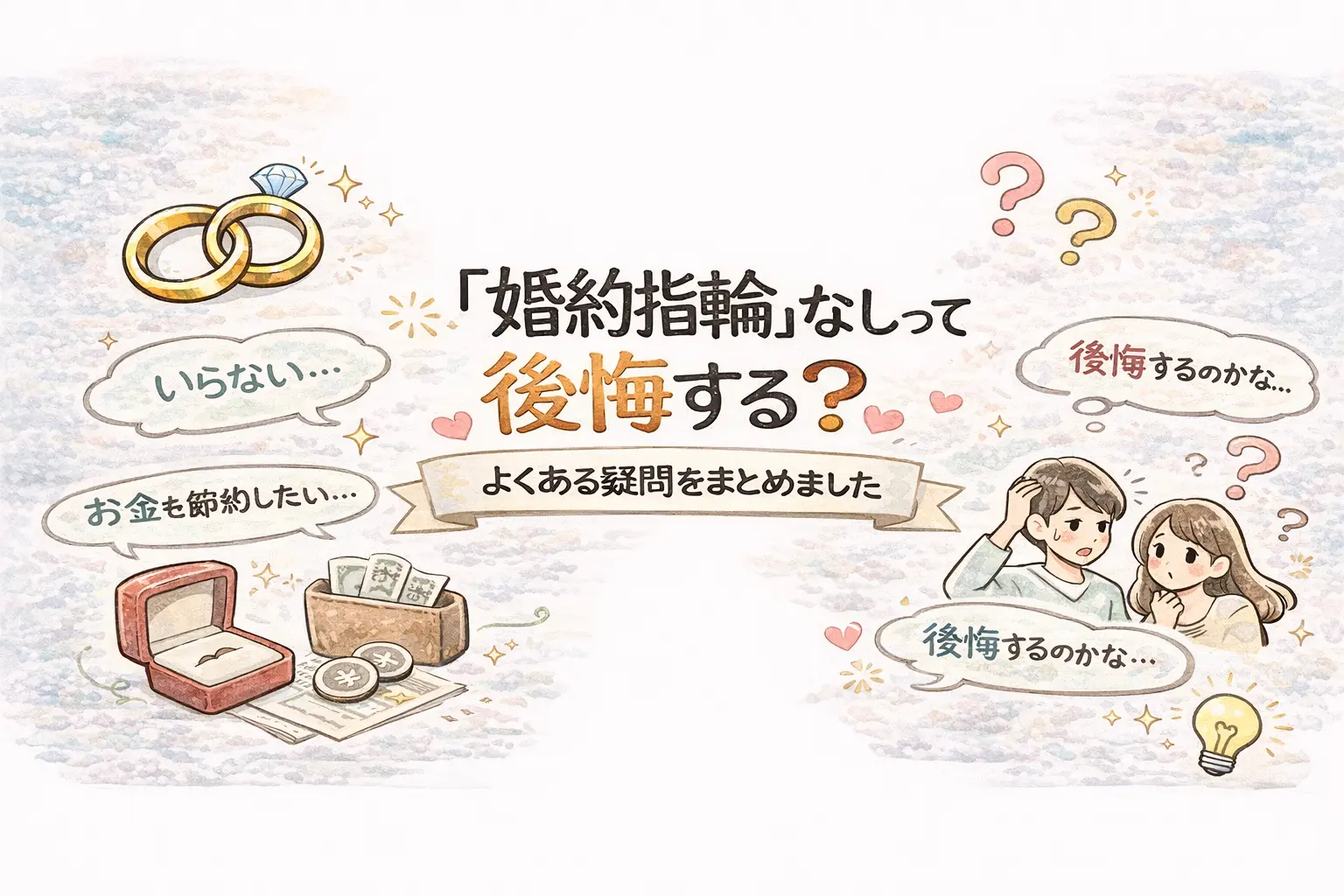 「婚約指輪」なしって後悔する?割り勘・いらない派の本音!よくある質問まとめ