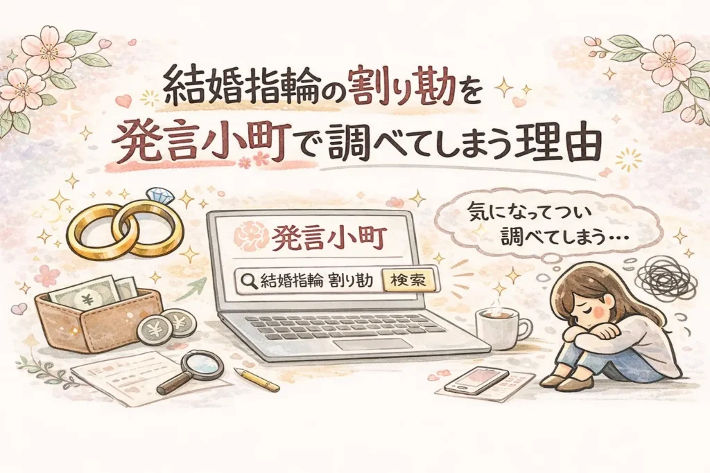 結婚指輪の割り勘を発言小町で調べてしまう理由
