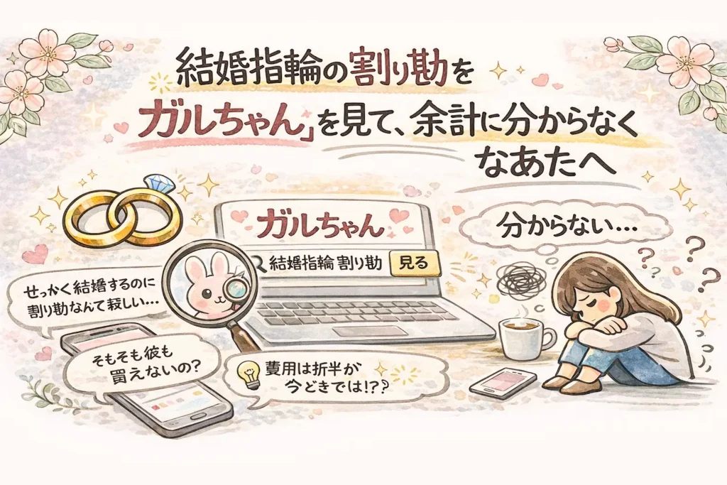結婚指輪の割り勘を「ガルちゃん」で見て、余計に分からなくなったあなたへ