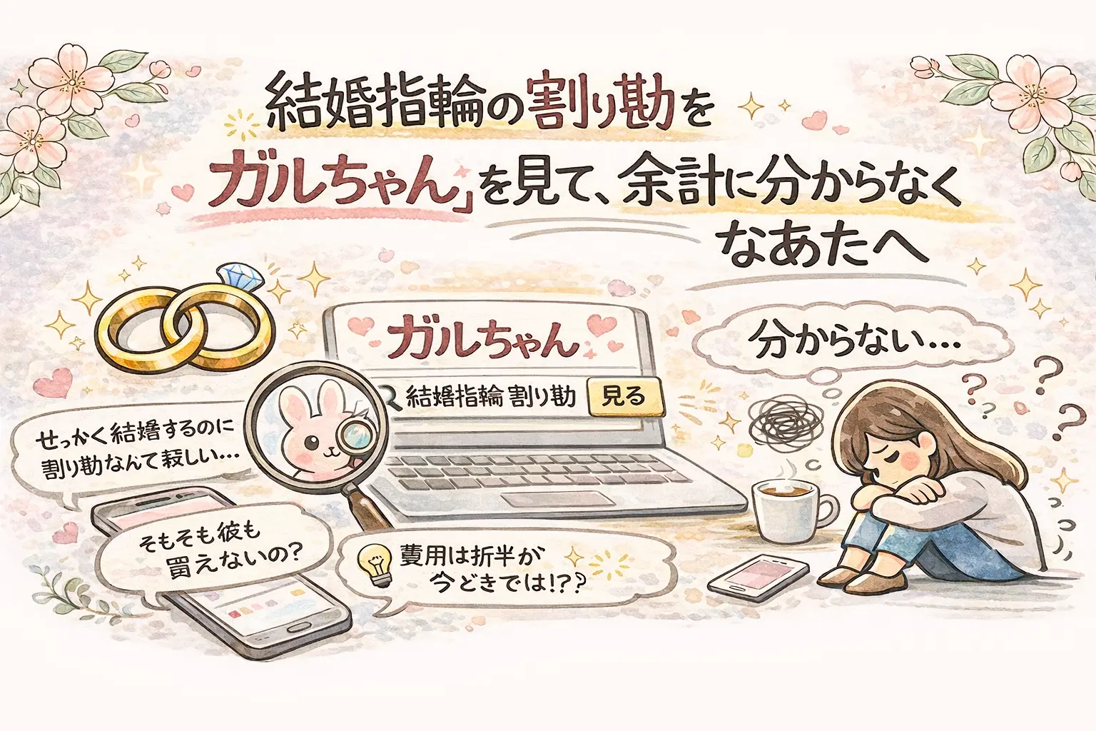 結婚指輪の割り勘を「ガルちゃん」で見て、余計に分からなくなったあなたへ