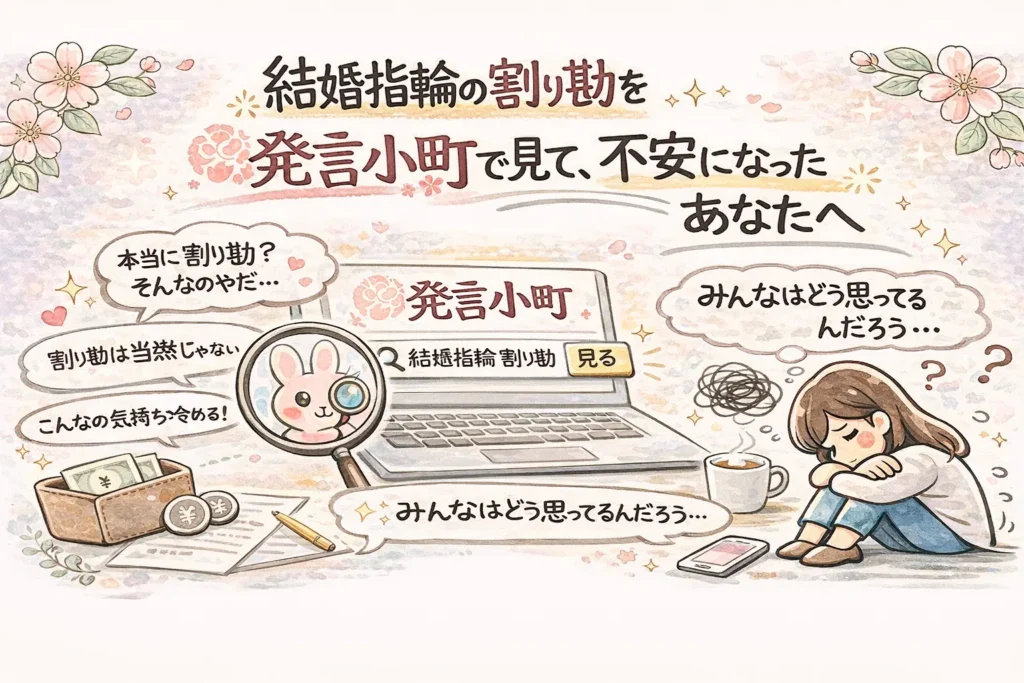 結婚指輪の割り勘を発言小町で見て、不安になったあなたへ