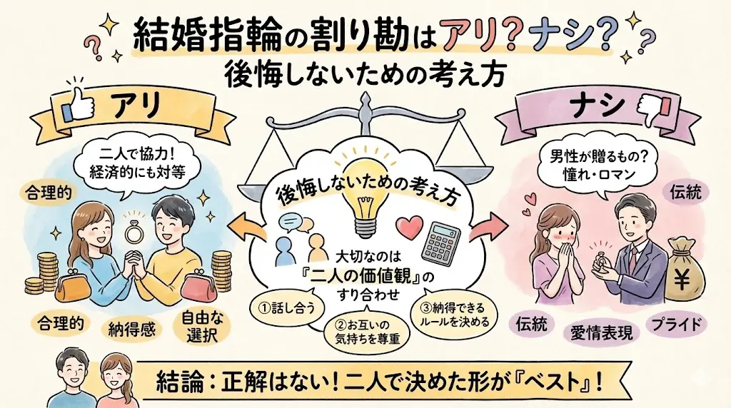 結婚指輪の割り勘はアリ？ナシ？後悔しないための考え方